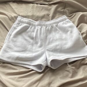 White Casual Shorts